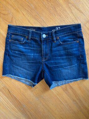 J. Crew Indigo Denim Cutoff Shorts Medium Wash Women's Size 27
